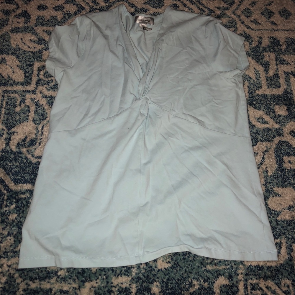 adorable Nine West blue top, size large